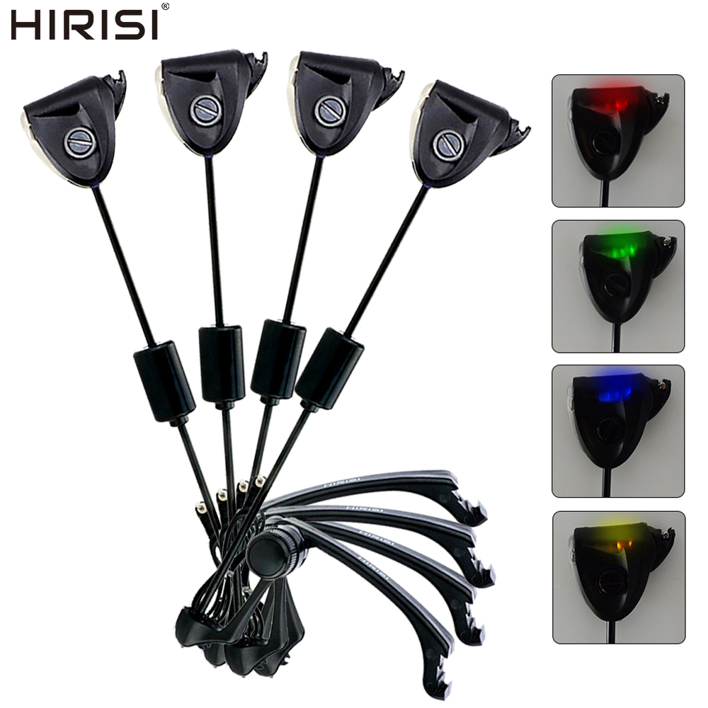 Bite Indicator - Hirisi B2005 鯉釣り用スウィンガーセット マルチカラーLEDライト 感度調整可能 バイトインジケーター