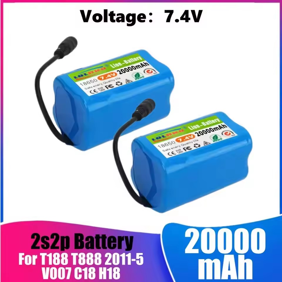 Fish Finder Charger - 7.4V 20000mAh バッテリー USB 充電器付き T188
