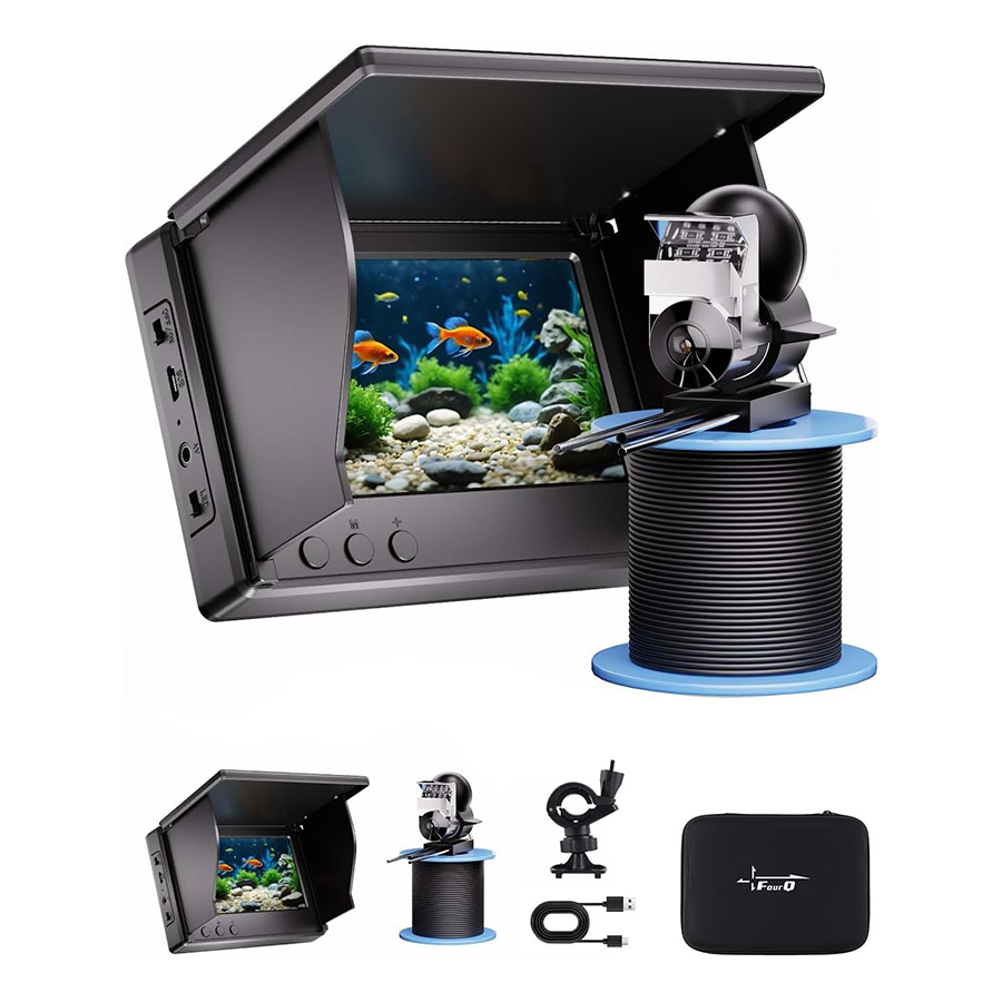 Fishing Depth Finder - FOURQ ハンドヘルド 1080P 4.3 インチ LCD