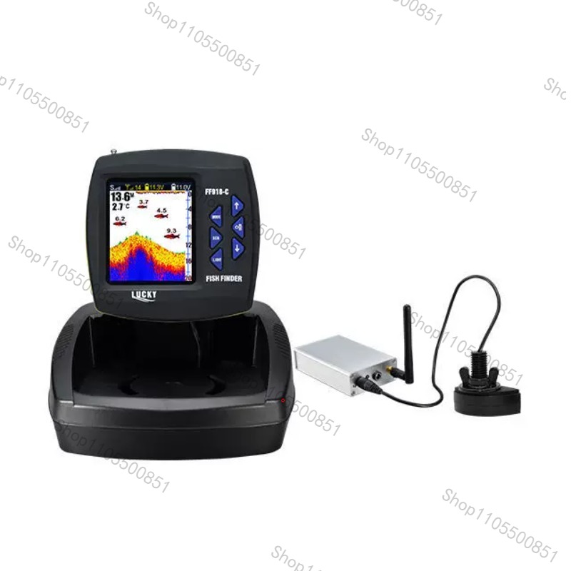 Fishing Depth Finder - FF918-CWL リモコン式ベイトボート 魚群探知機 3.5インチLCD 有効範囲300m 水深100m