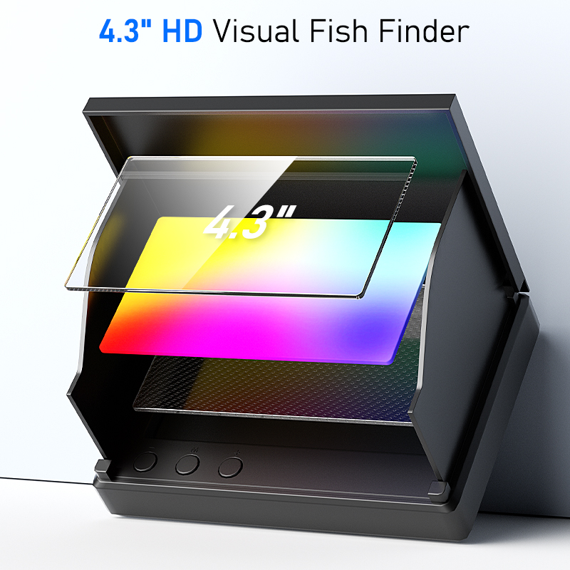 4.3インチLCDポータブル魚群探知機、20m水中カメラ、水 - Fishing Depth Finder のレビューと価格