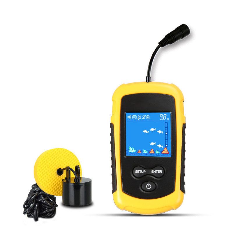100 メートル有線カラースクリーンポータブルソナー魚群探知 - Fish Finder Cable のレビューと価格