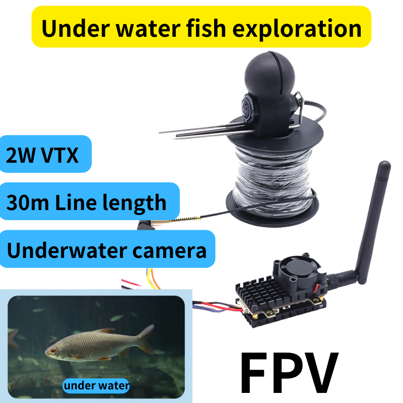 2 ワット画像伝送ワイヤレス水中魚検出カメラリモコンボートア - Underwater Camera のレビューと価格
