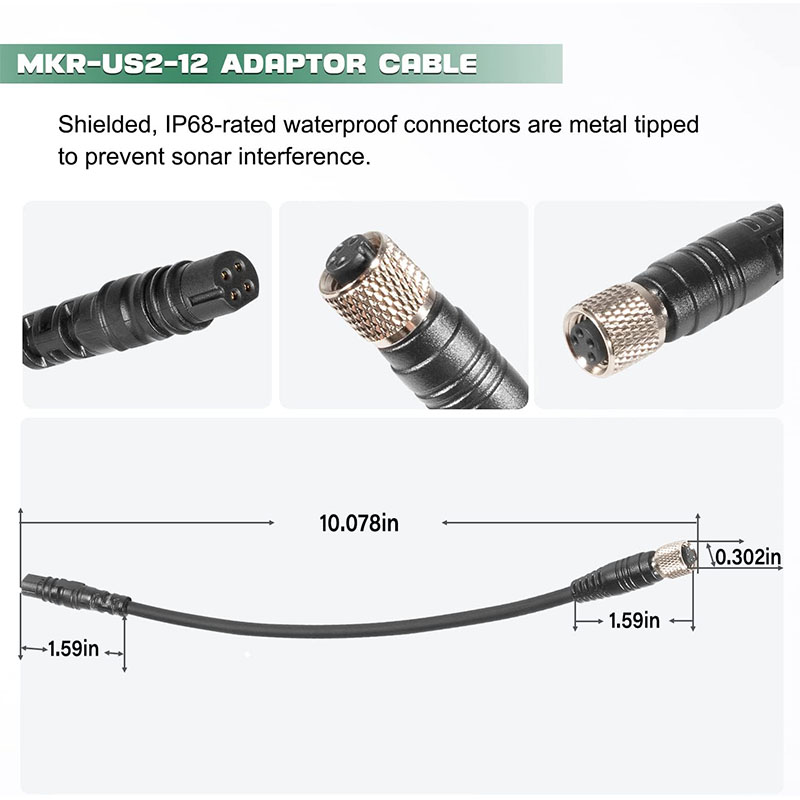 1852072 ‎ MKR-US2-12 ユニバーサルソナー - Fish Finder Cable のレビューと価格