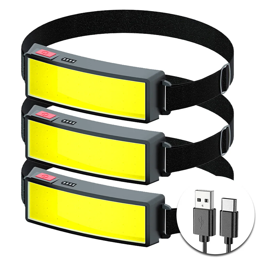 強力な COB ヘッドランプ Type-c/USB 充電式ヘ - Fish Finder Battery のレビューと価格
