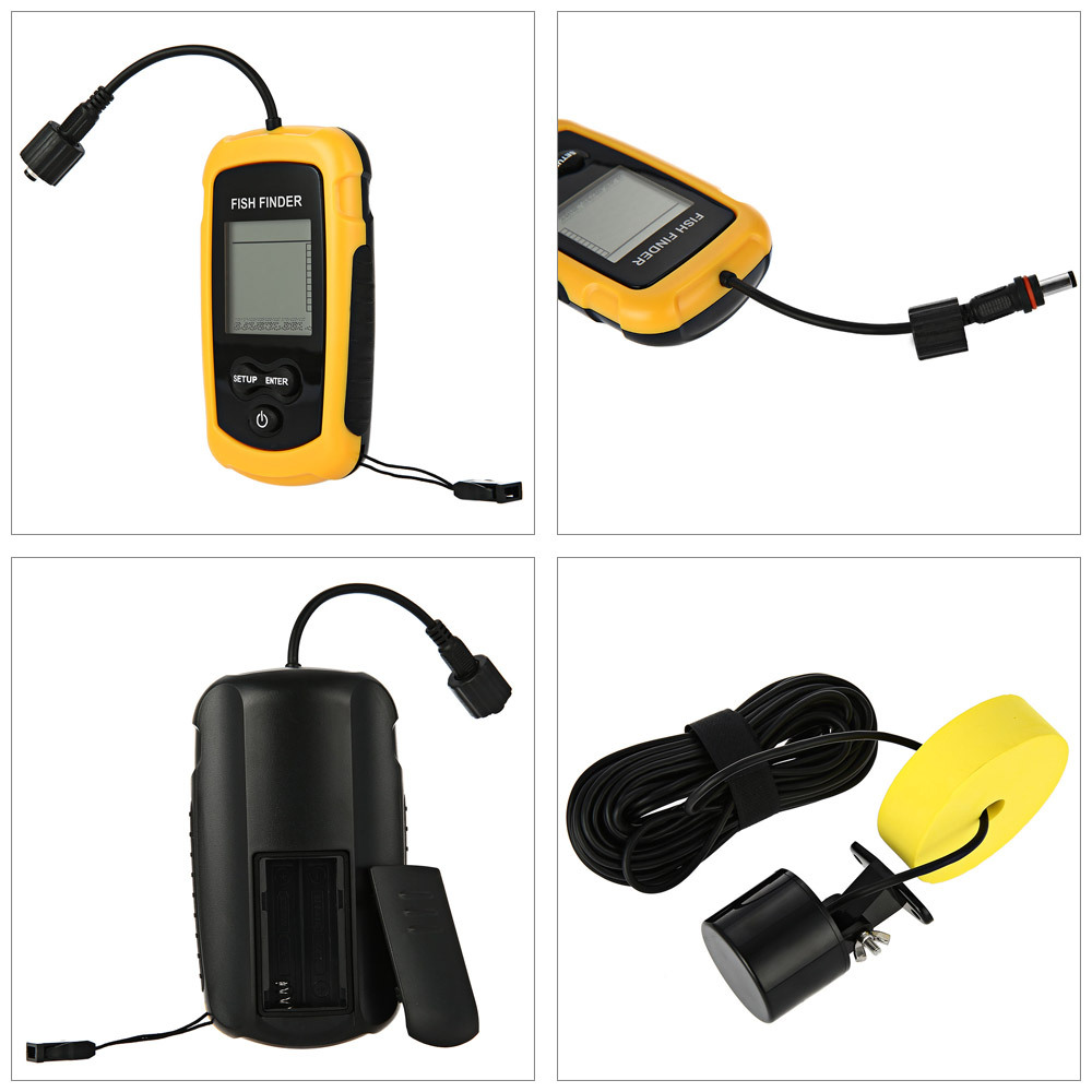 アラーム付き100Mポータブルソナー魚群探知機 ソナー範囲エ - Fishing Depth Finder のレビューと価格