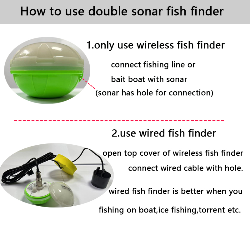 ポータブルBluetoothワイヤレスソナー魚群探知機、湖/ - Fishing Depth Finder のレビューと価格